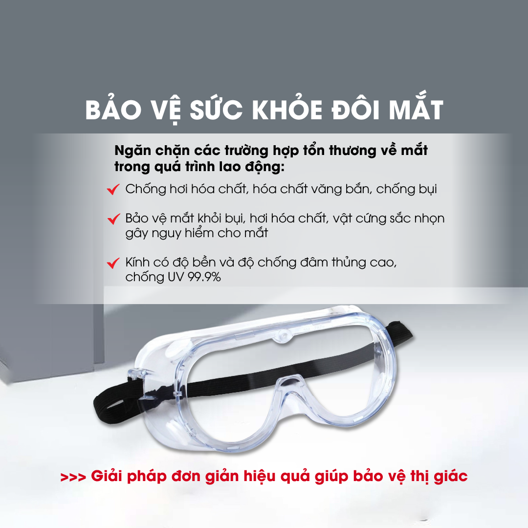 Kính Bảo Hộ Chống Hóa Chất 3M 1621/ 1621AF - Thiết Kế Đeo Ngoài Kính Cận, Chống Bụi, Văng Bắn