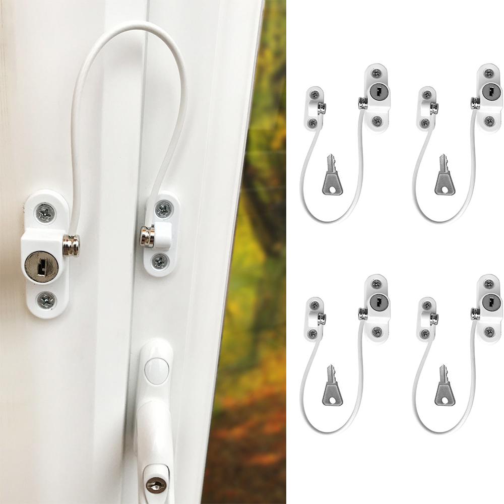 4 Cái/bộ Bé Khóa An Toàn Bé Khóa An Toàn Khóa Trẻ Em Bảo Vệ Cho Windows Restrictor Trẻ Sơ Sinh Cửa Sổ Limiter Khóa An Toàn