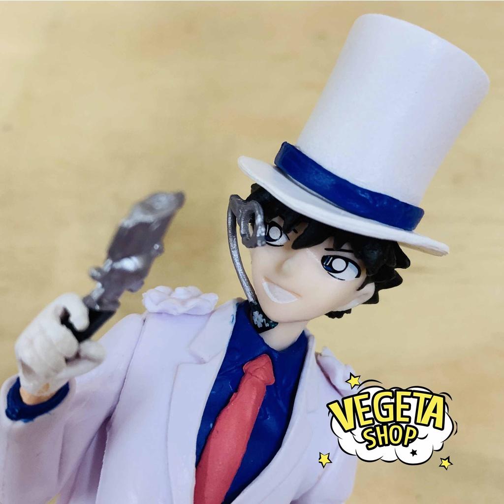 Mô hình Kaito Kid - Mô hình Conan - Magic Kaito - 2 tư thế Siêu đạo chích Kid ngồi cầm mũ và cầm súng - Cao 14,5cm