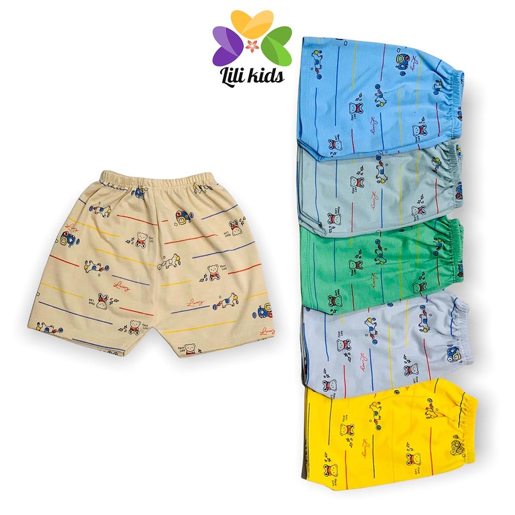 Quần Đùi Chục LILI.KIDS Chất Cotton Cho Bé Gái Bé Trai Quần Chục Đùi Họa Tiết QC08