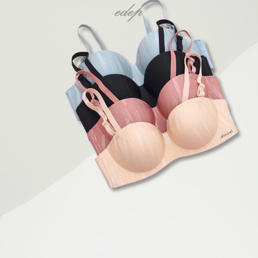 Áo Ngực Su Độn Dày Nâng Ngực Không Gọng Cài Sau Định Hình Vòng Một EDEP 2298