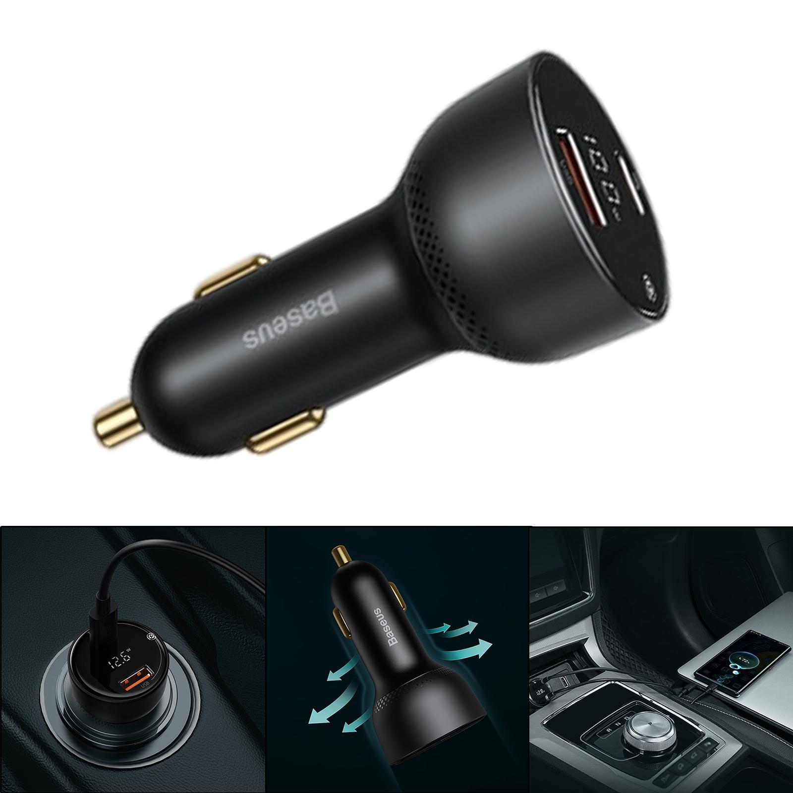 USB Dual  Charger 12-24V Metal LED Voltmeter Power Outlet