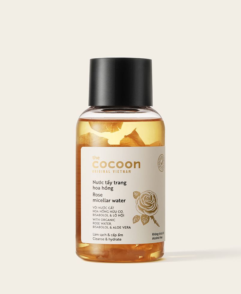 Nước tẩy trang hoa hồng cocoon 140ml thuần chay sạch da cấp ẩm và làm dịu