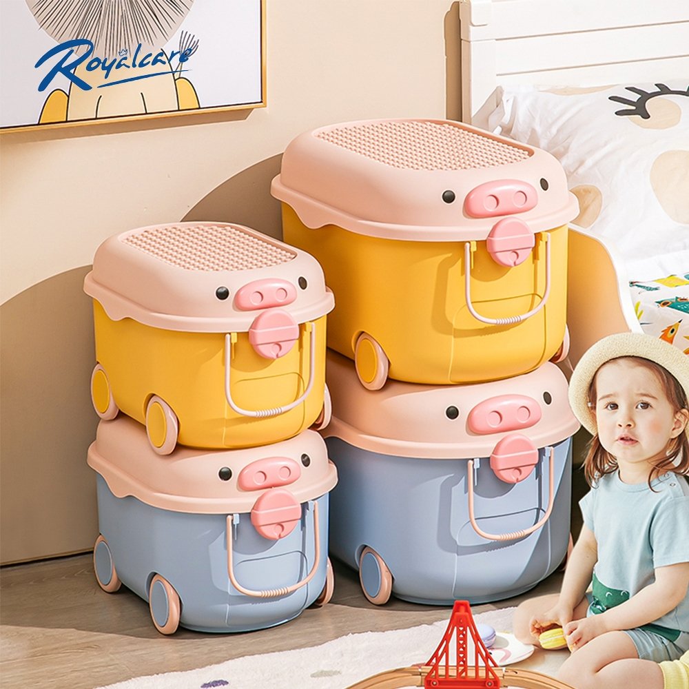 Thùng đựng đồ chơi có bánh xe đa năng ROYALCARE 8800/8637 cùng bé tạo thói quen gọn gàng, ngăn nắp