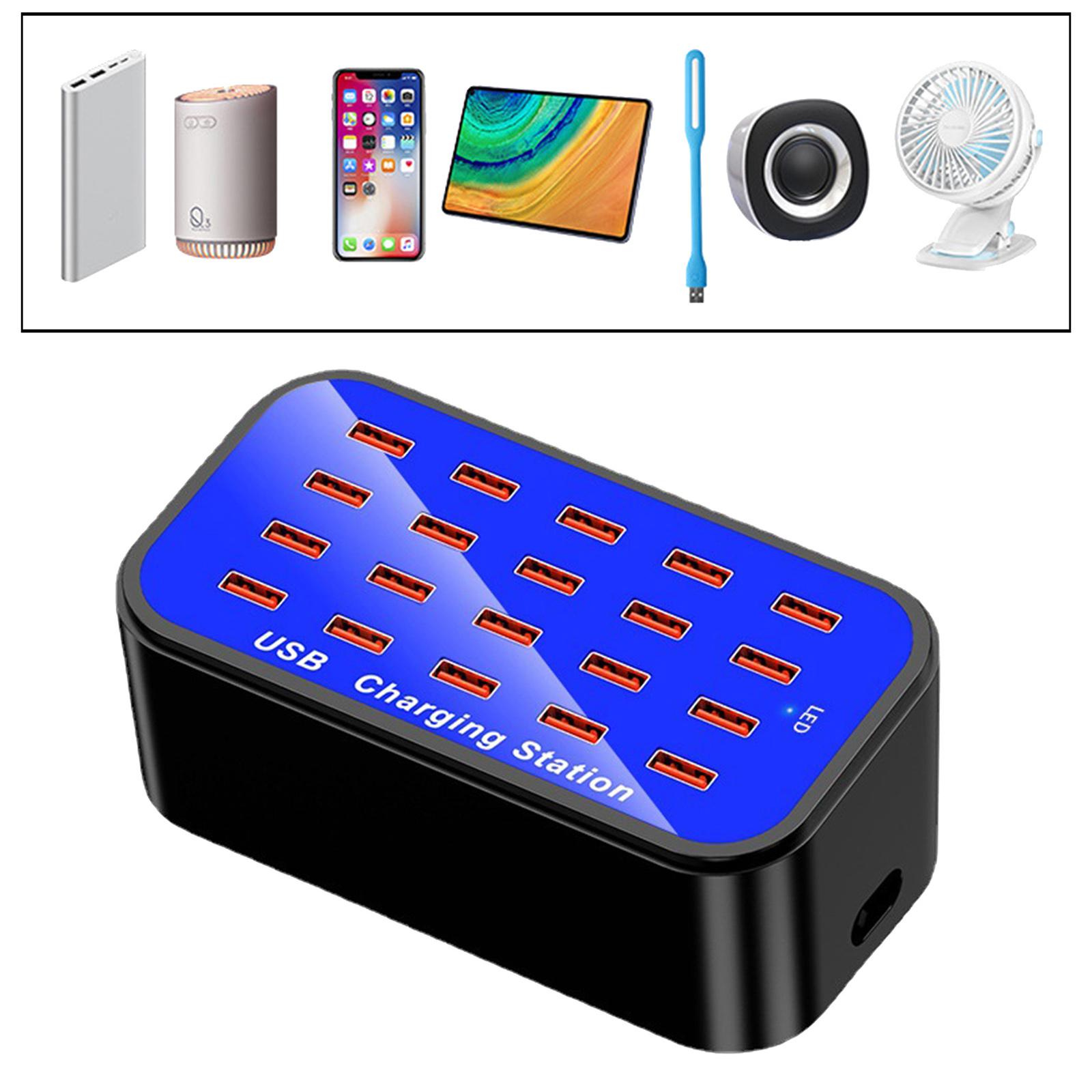 Multiple USB Charging Station Organizer 20-Port Professional Accessories US