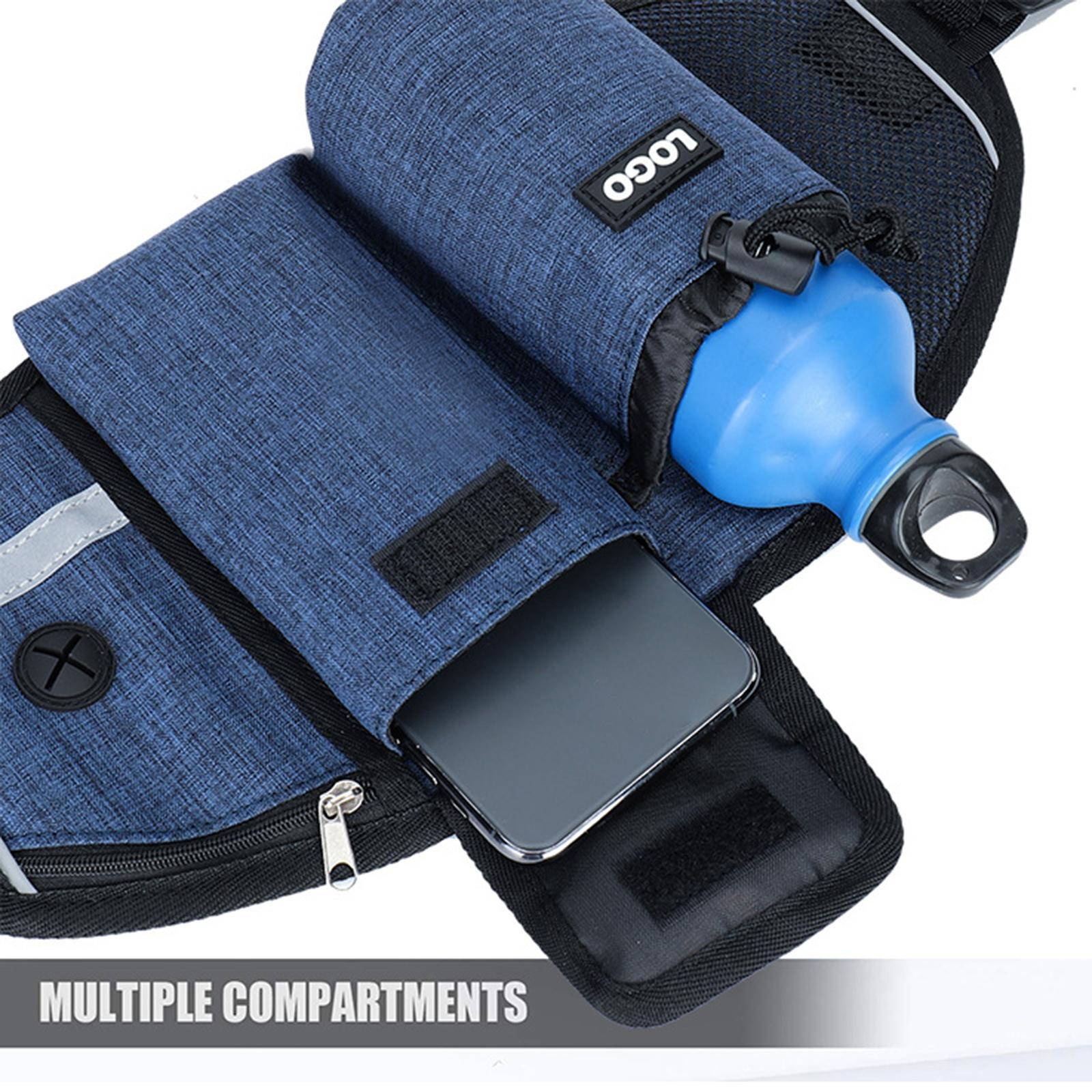 Hands Leash Running Waist Belt Pet Walking Elastic Leashes+Bag