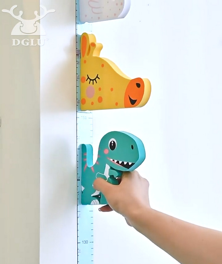 Thước Đo Chiều Cao 3D Dino Kid Hít Nam Châm Từ Tính ( Bút tẩy + Thước dây ) - Home and Garden