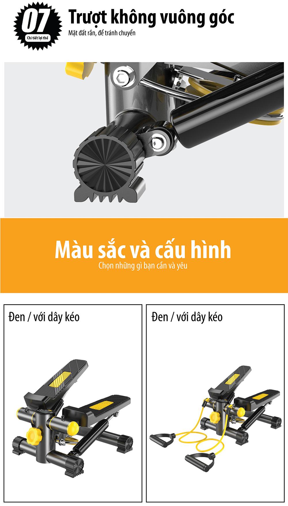 Máy Chạy Bộ Tại Chỗ - Mini Stepper YELLOW BG (hàng nhập khẩu)