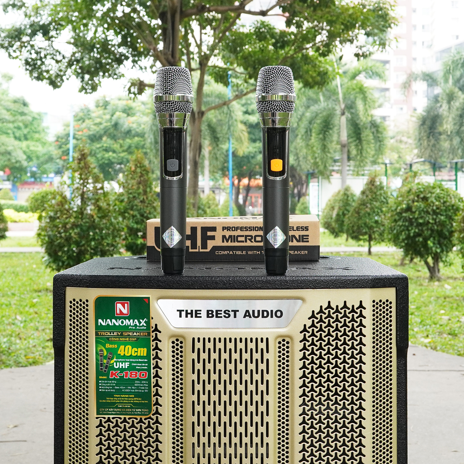 Loa Kéo Công Suất Lớn Nanomax K-180 K180 Bass 4 Tấc 40cm Công Suất 820w Karaoke Bluetooth Siêu Công Nghệ 2022 Hàng Chính Hãng