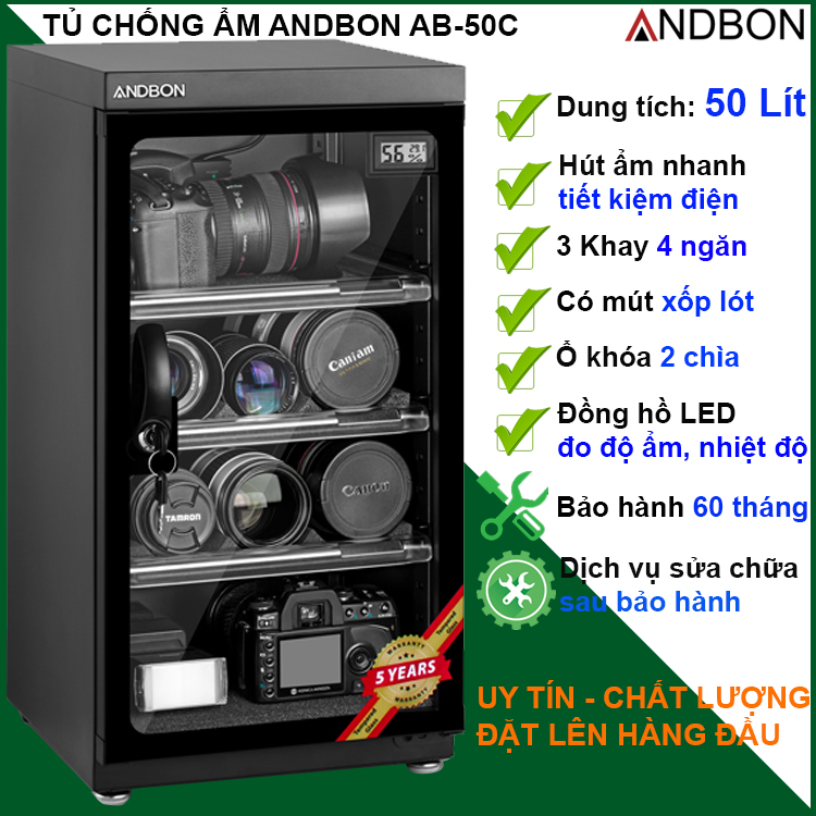 Tủ chống ẩm iMax bán từ 20-50 Lít Andbon, Hàng chính hãng