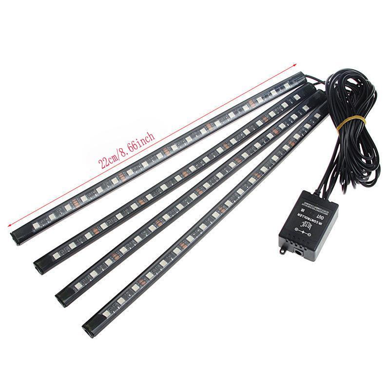 RGB LED Strip Light Remote Sound Control Car Interior Atmosphere Lights