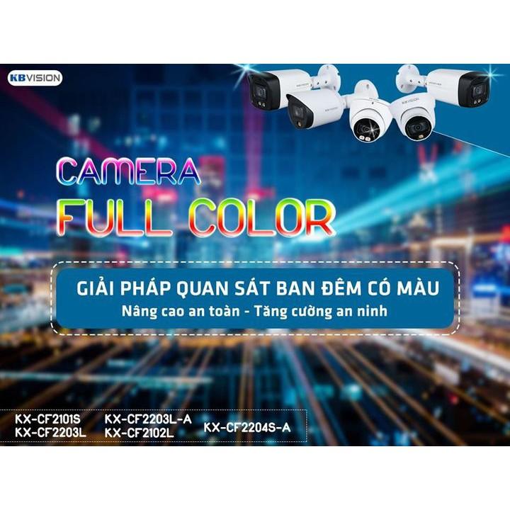 Camera HD Analog 4in1 2MP Full Color KBVISION KX-CF2203L đập tan bóng tối Hàng Chính Hãng