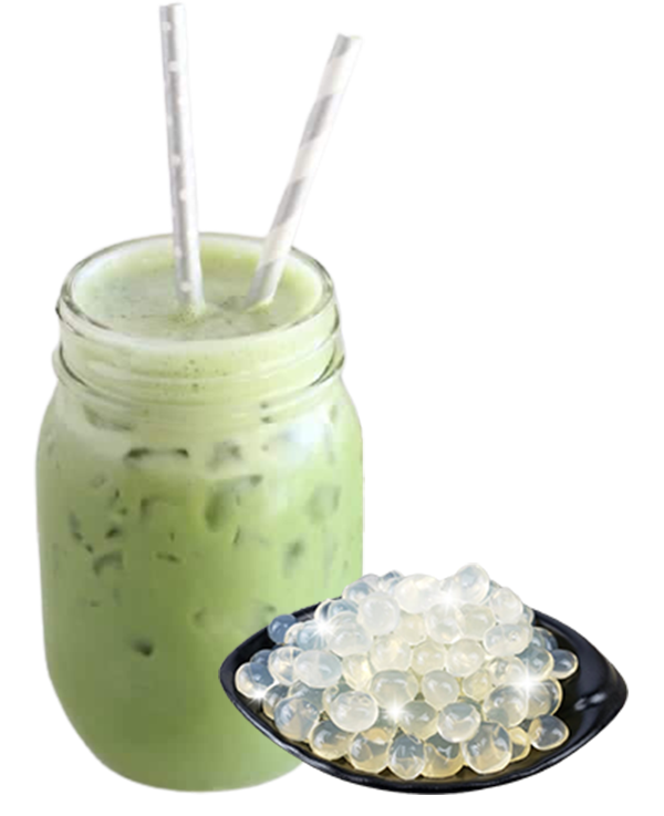 1 set Trà sữa Matcha trân châu thủy tinh Yoki 50g