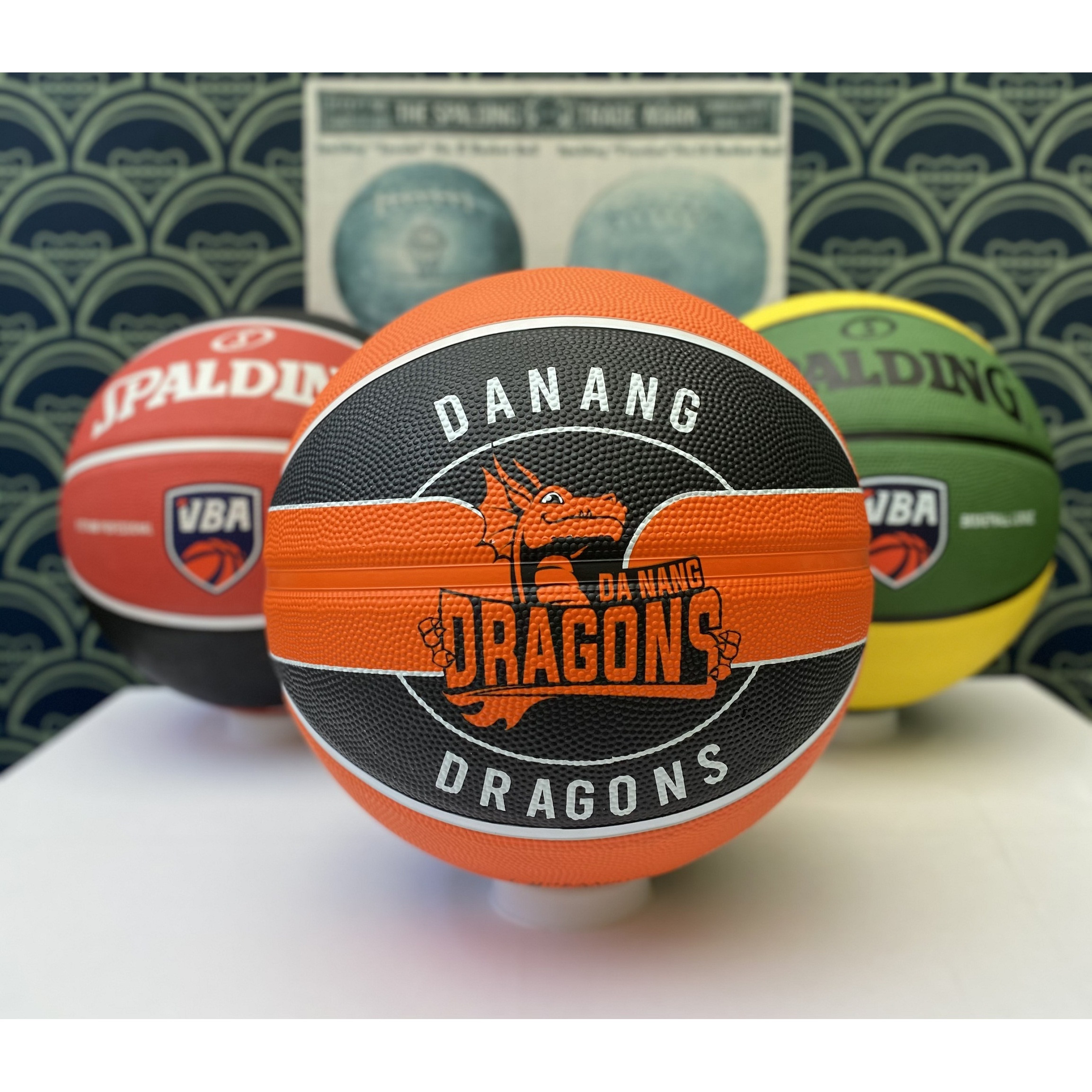 Bóng rổ Spalding DANANG DRAGONS VBA (2021) size7 cao su Giải bóng rổ các câu lạc bộ chuyên nghiệp Việt Nam