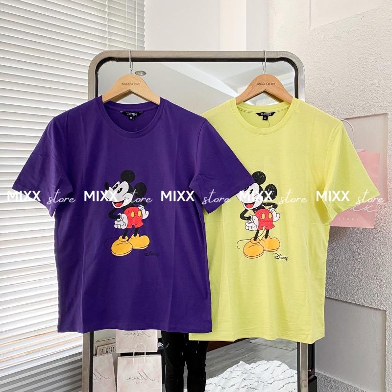 Áo Thun Nữ Topten mickey xuất hàn chất cotton mềm mịn phom suông rộng thoải mái