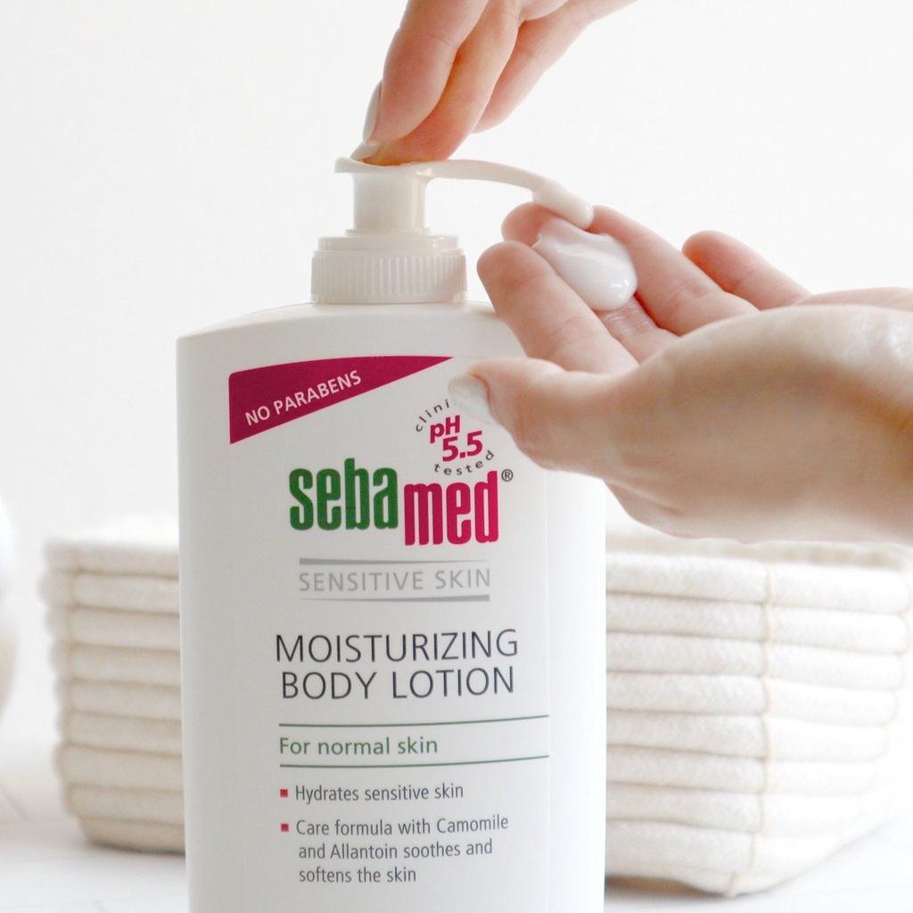 Sữa dưỡng thể cấp ẩm toàn thân cho da nhạy cảm Sebamed Moisturizing Body Lotion pH5.5