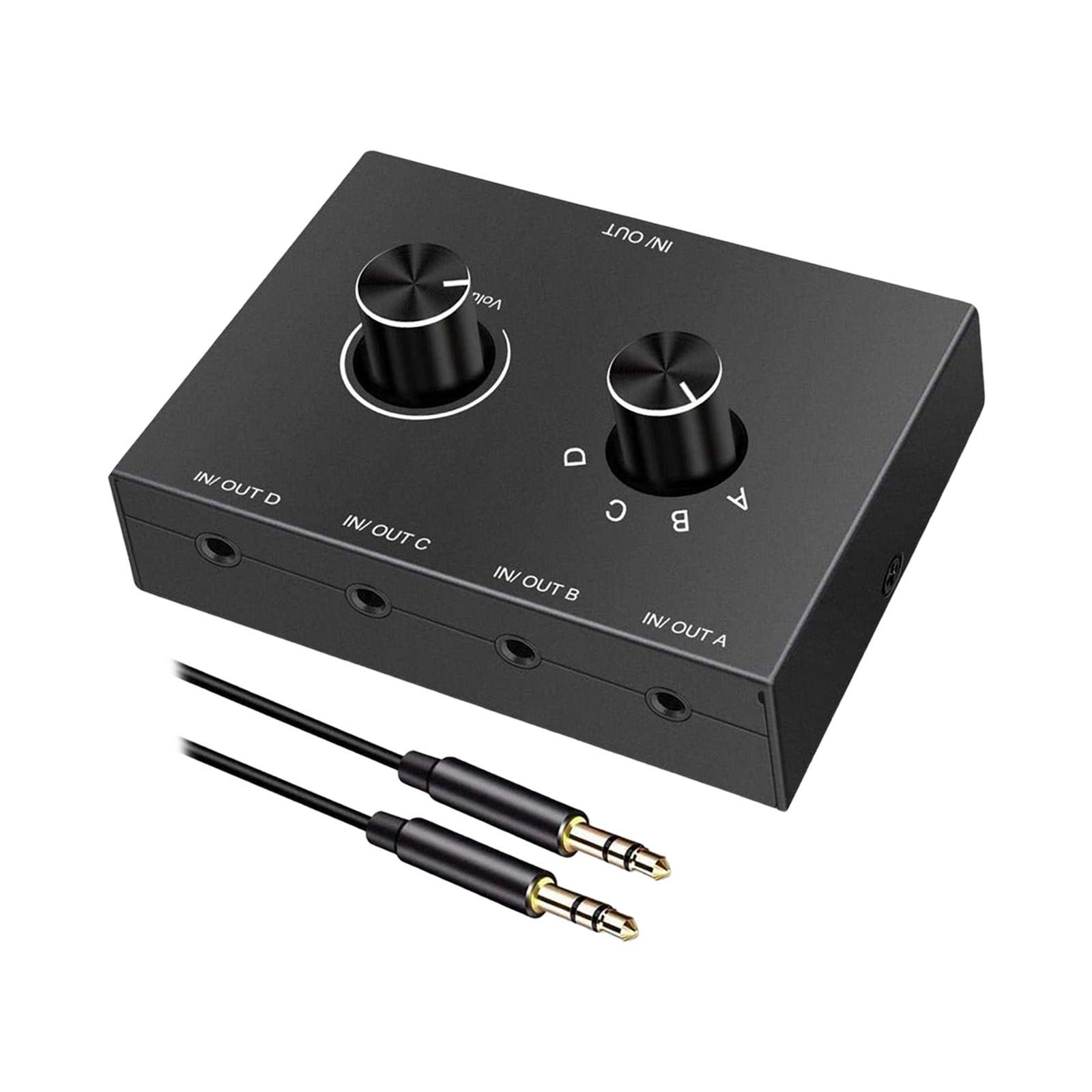 3.5mm Audio Switch Professional Output Lightweight for Laptop PC