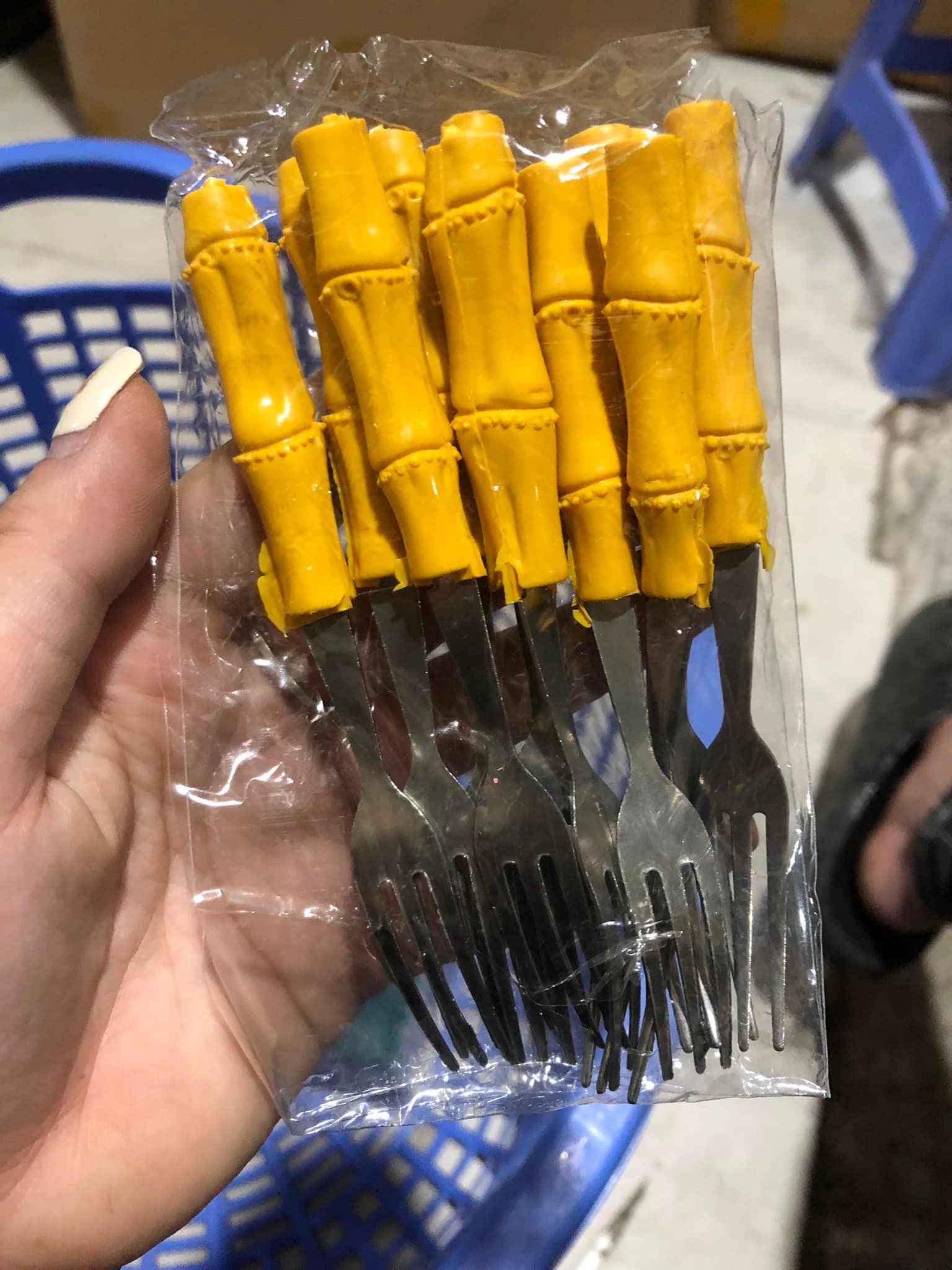 SET 10 DĨA ĂN HOA QUẢ CÁN NHỰA GIẢ THÂN TRÚC SIÊU ĐẸP