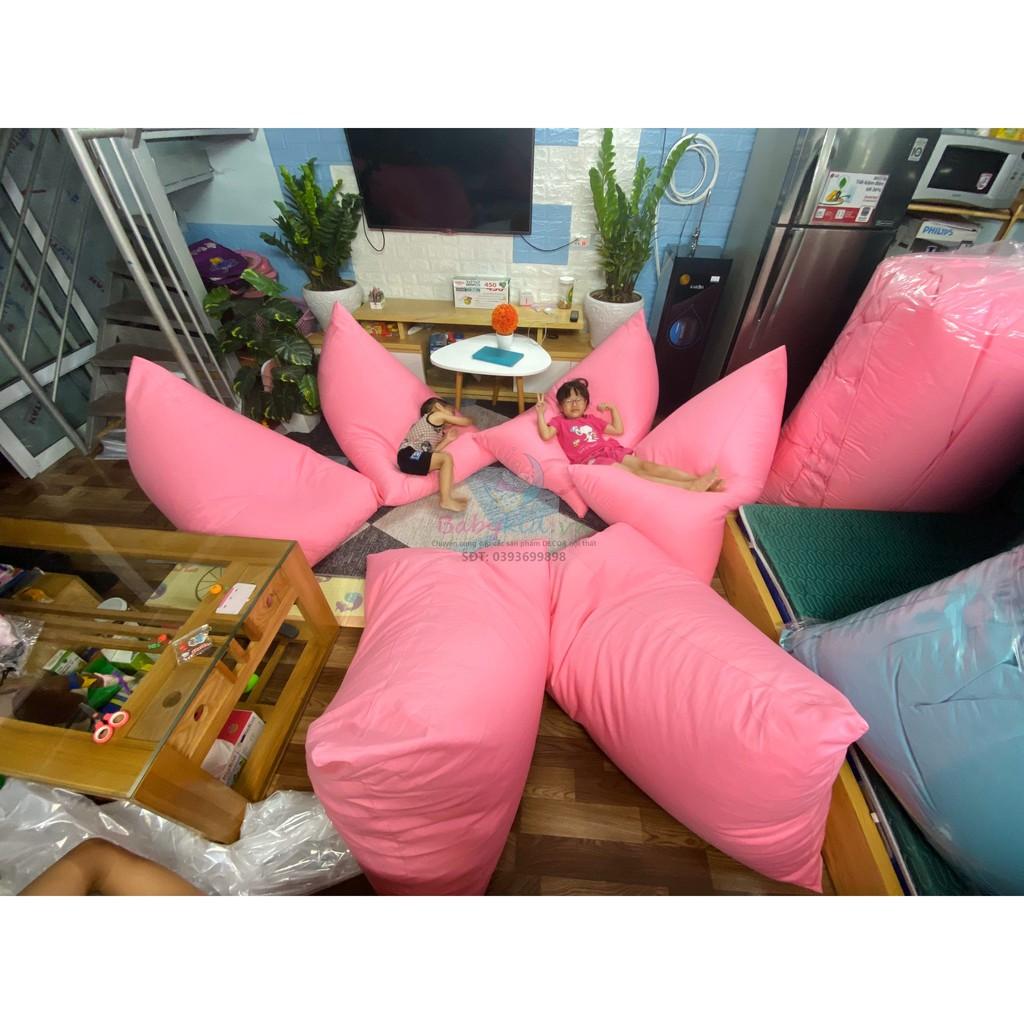 Ghế lười hình thuyền, vải thô chun xịn co giãn, size 120cm, 2 lớp, có xốp