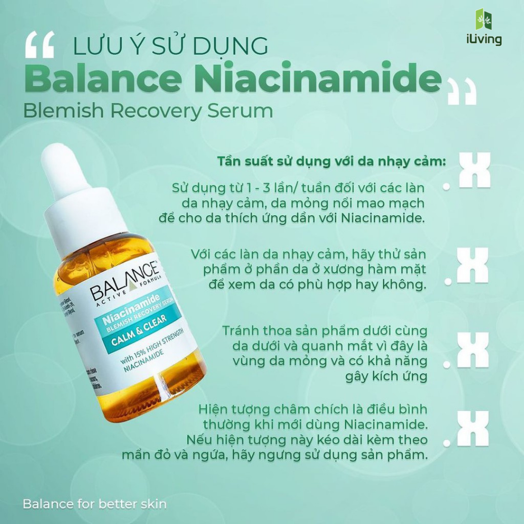 Bộ sản phẩm ngừa mụn, giảm thâm và làm sáng da Serum Balance 12% Vitamin C Supershot và Niacinamide ILIVING-BALCB2SR