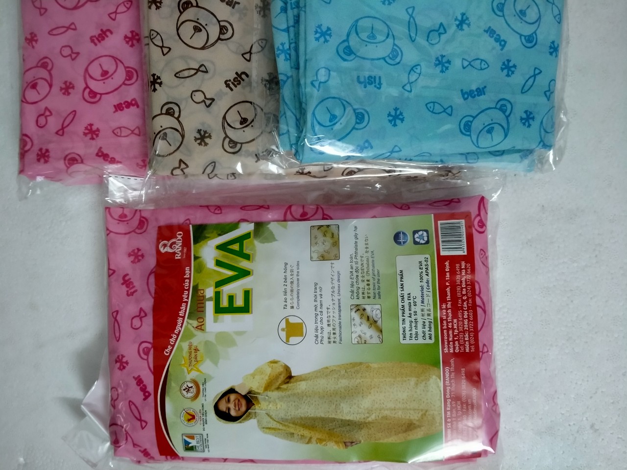 Áo Đi Mưa Trùm Đầu Brand EVA RANDO