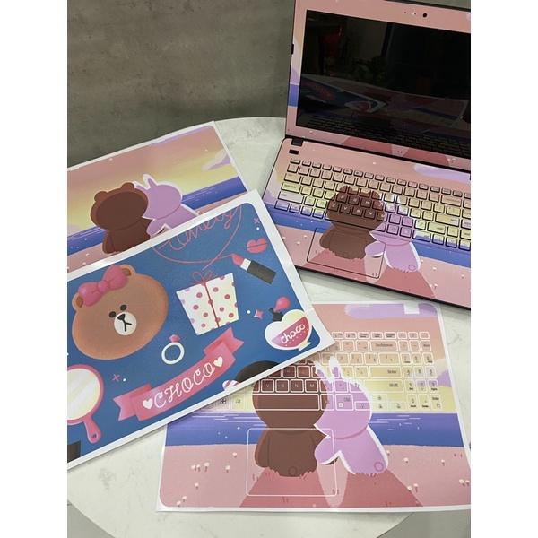 Skin Dán Laptop Gấu Cặp Dễ Thương