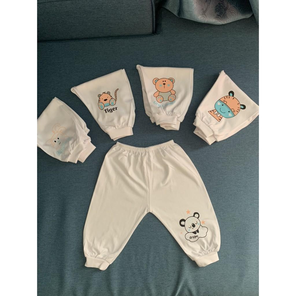 Quần dài cotton trắng cho bé trai, bé gái