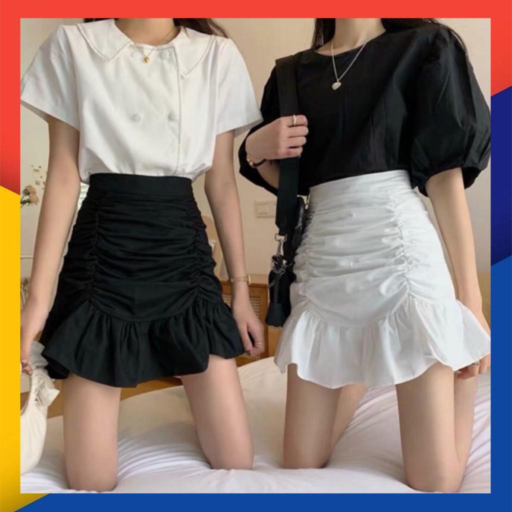Chân váy nhún hai bên - hình thật