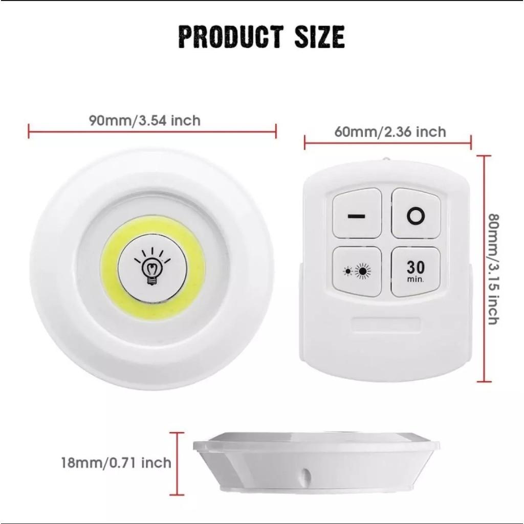 Bộ 3 đèn LED kèm remote điều khiển từ xa, có hẹn giờ trang trí phòng ngủ, hành lang, cầu thang.