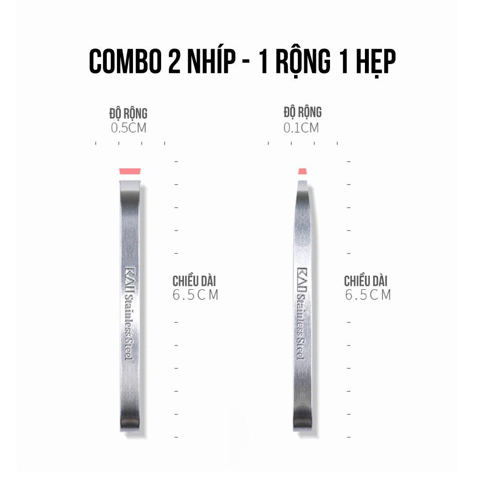 Combo 2 chiếc nhíp cao cấp Nhật KAI Seki Magoroku HC1834