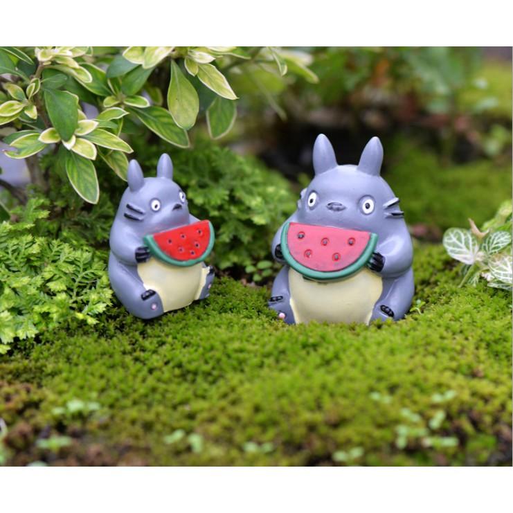 KHO-HN * Mô hình Totoro ăn dưa hấu trang trí tiểu cảnh, bonsai, thủy sinh, DIY