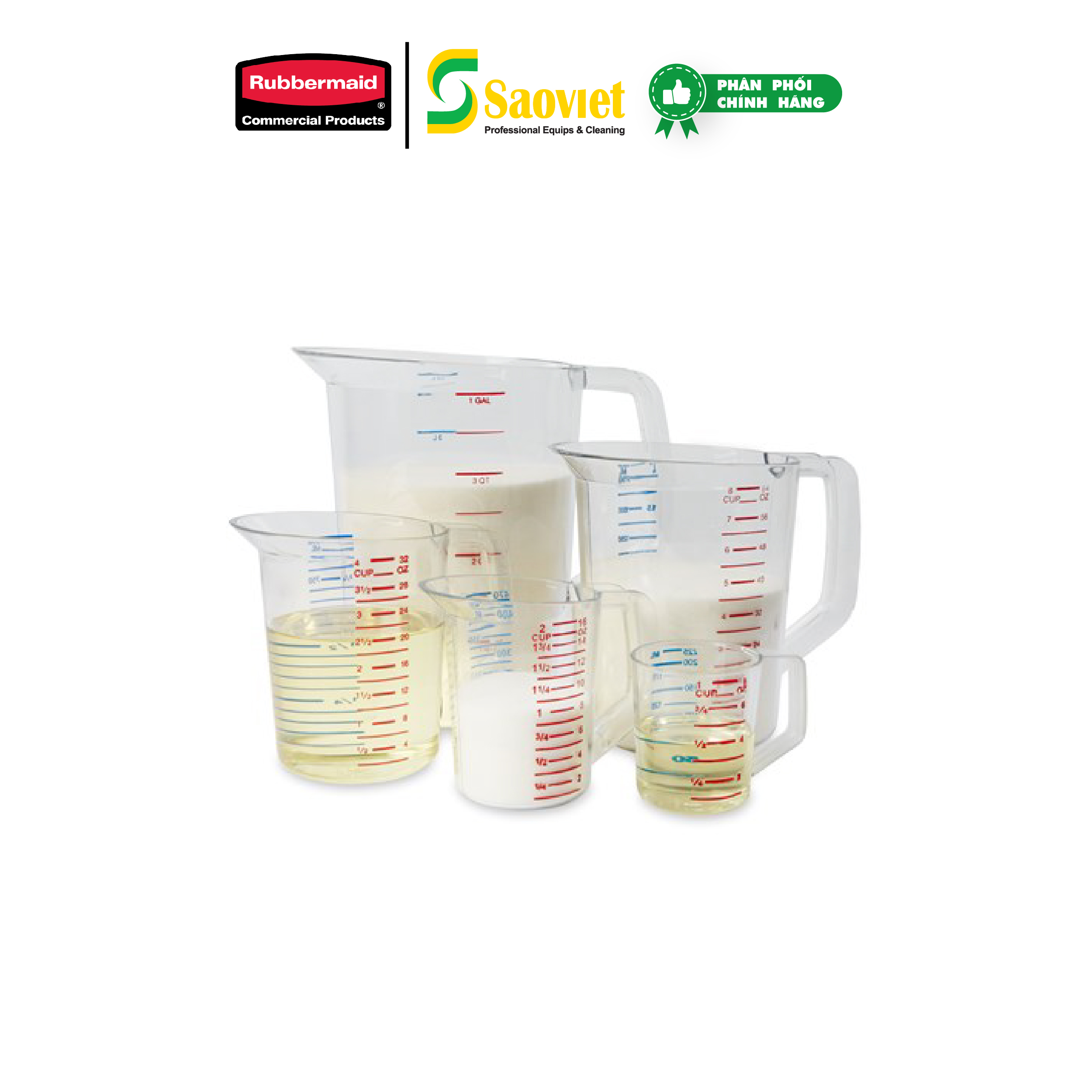 Ca Đong Chịu Nhiệt RUBBERMAID (Chính Hãng) - SKU: FG321000/FG321500/6/7/8 | SAOVIETCO