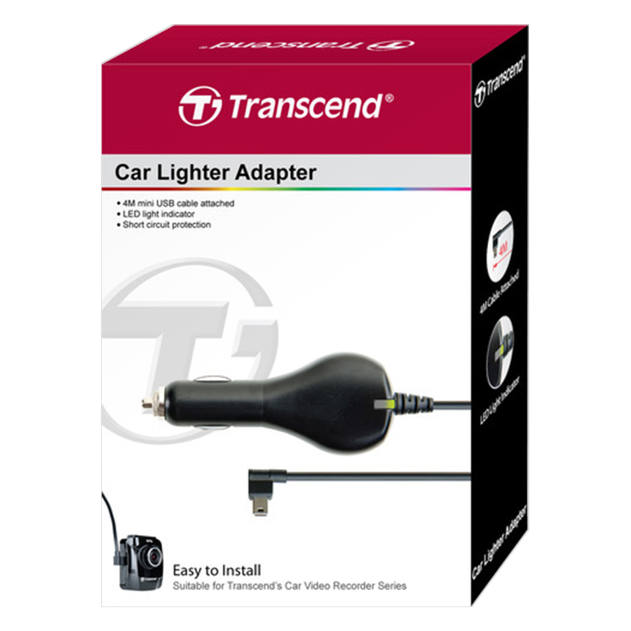 Car Lighter Adapter Transcend For DrivePro - Hàng Chính Hãng