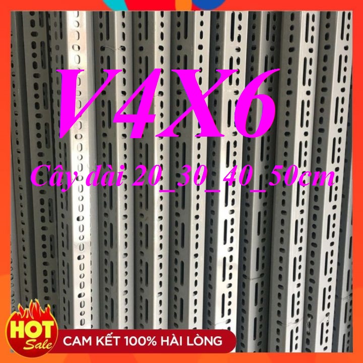 Cây sắt V lỗ V4x6cm dày 1.8li