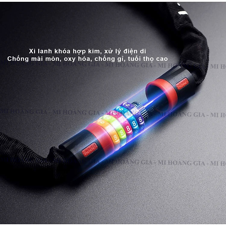 Khóa dây xích vạn năng mã số cầu vòng Xiaomi Lydsto Rainbow YM-CHS02 - Hàng nhập khẩu