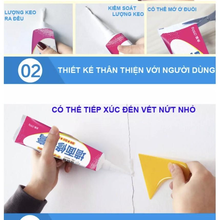 Keo Vá Tường Chống Thấm - Trám Trét Vết Nứt Khe Hở Tường - Chống Ấm Mốc 250g Dễ Sử Dụng.