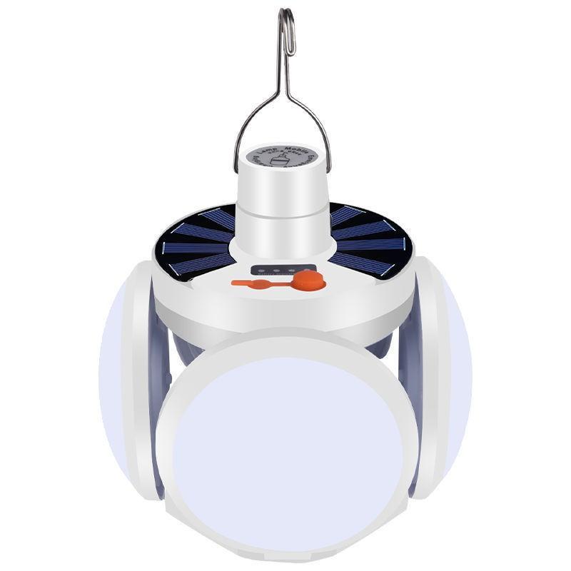 Bóng Đèn Led Tích Điện Năng Lượng Mặt Trời Hình 4 Cánh Hoa Có Thể Đóng Mở Mẫu Mới Cao Cấp