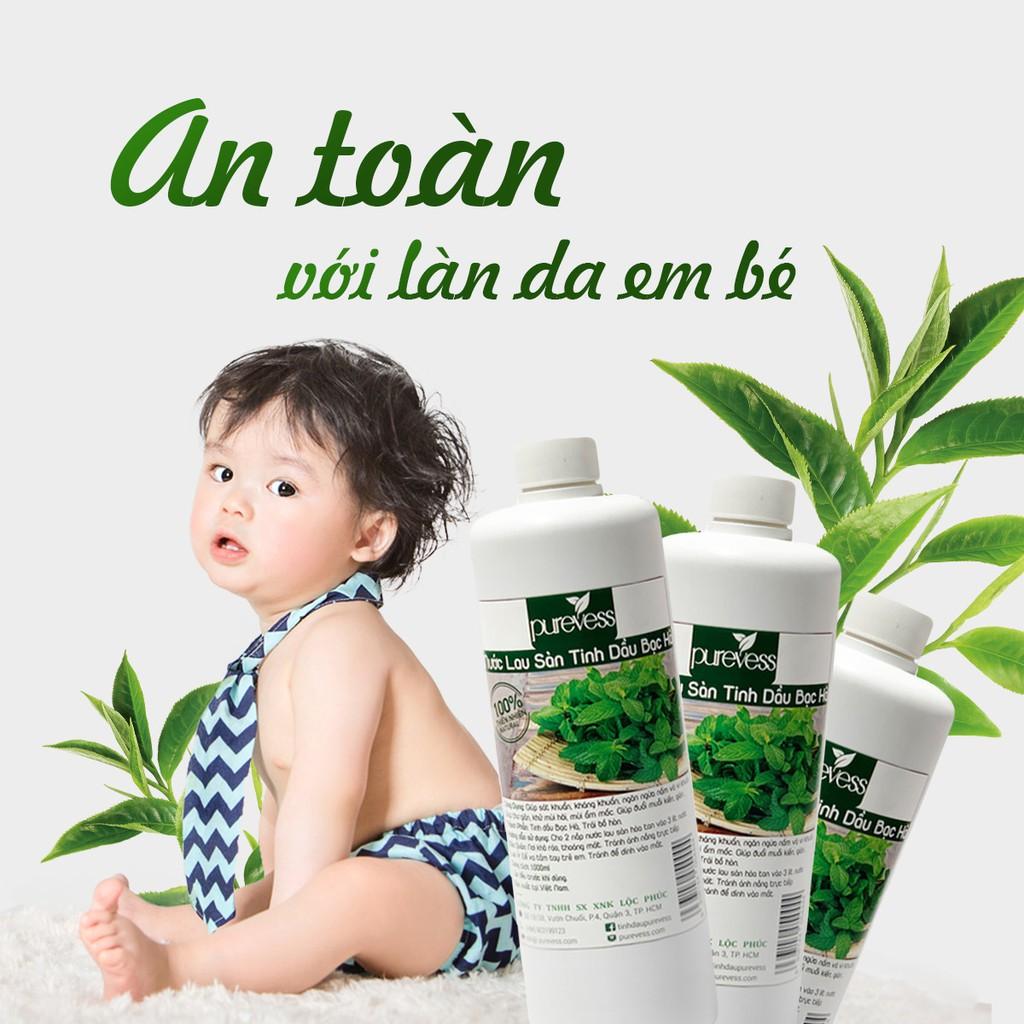 Nước lau sàn hữu cơ Purevess từ tinh dầu thiên nhiên giúp đuổi muỗi và côn trùng