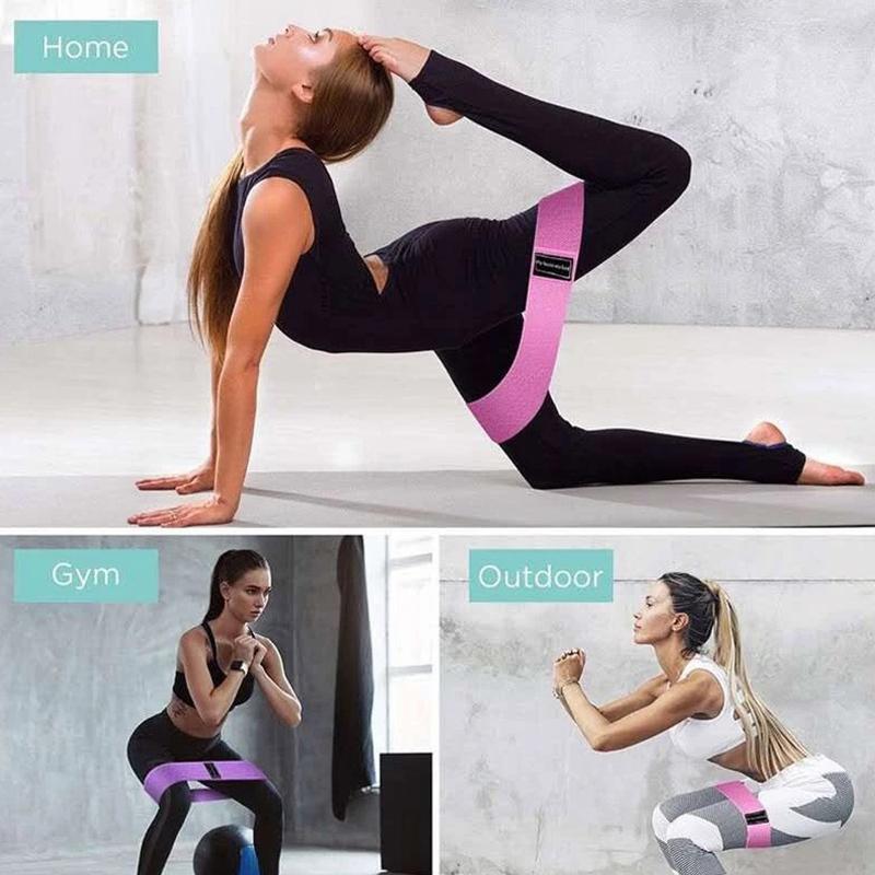 1PC Băng sức đề kháng Squat Squat Hip Trainer Yoga Yoga Thể thao Pilates Fitness Loop Loop Lift Lift Nâng dây đeo dây kéo dây kéo Color: C