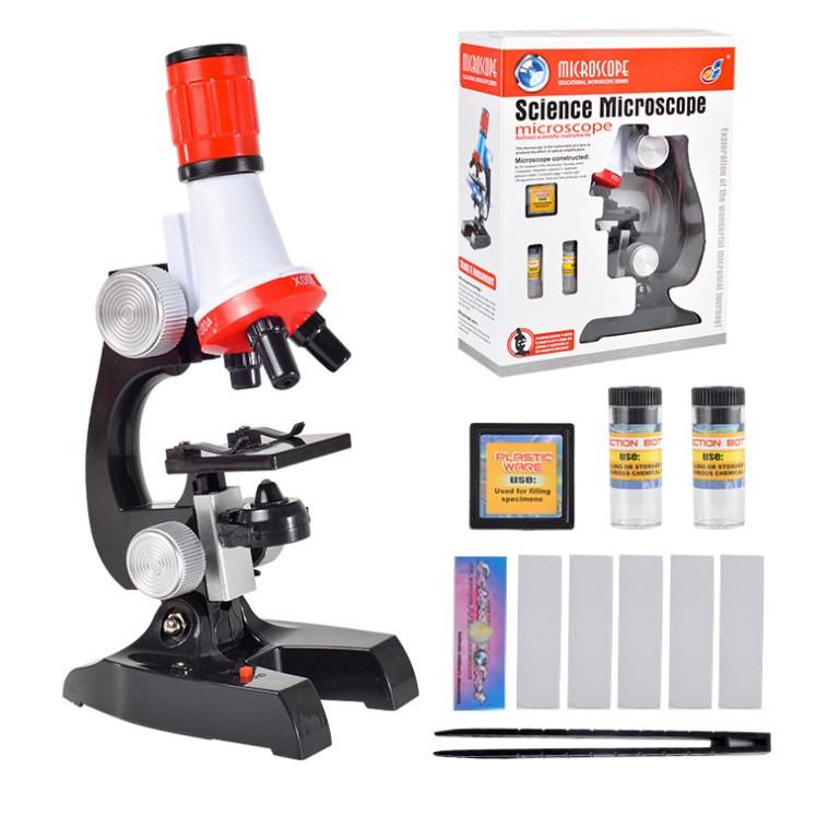 Kính Hiển Vi Trẻ Em Science Microscope Phóng Đại 1200X Kèm Phụ Kiện Tiêu Bản