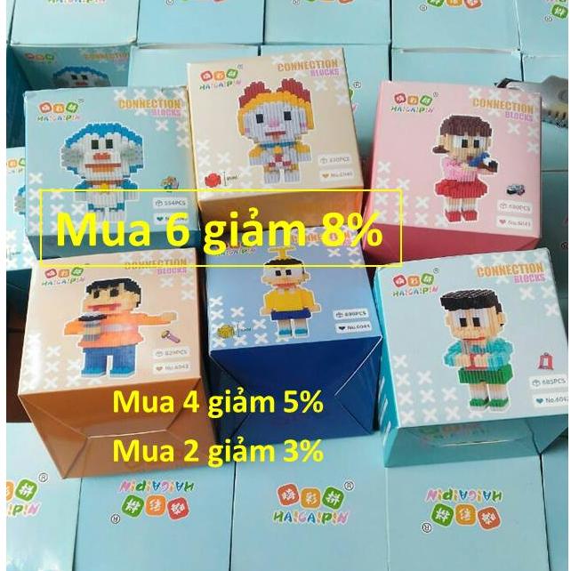 Lego Doremom Và Những Người Bạn Nobita,Doremi,ChaiEn,XêKô,SiZuKa -bộ xếp hình mini quà tặng giá rẻ cho bé