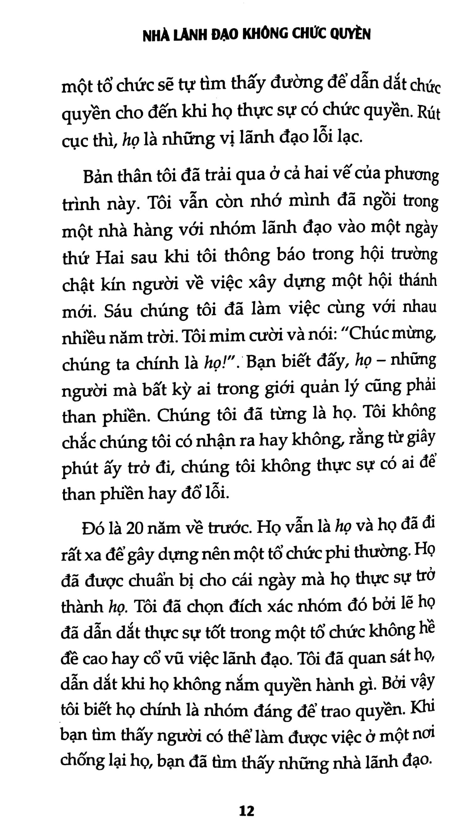 Nhà Lãnh Đạo Không Chức Quyền