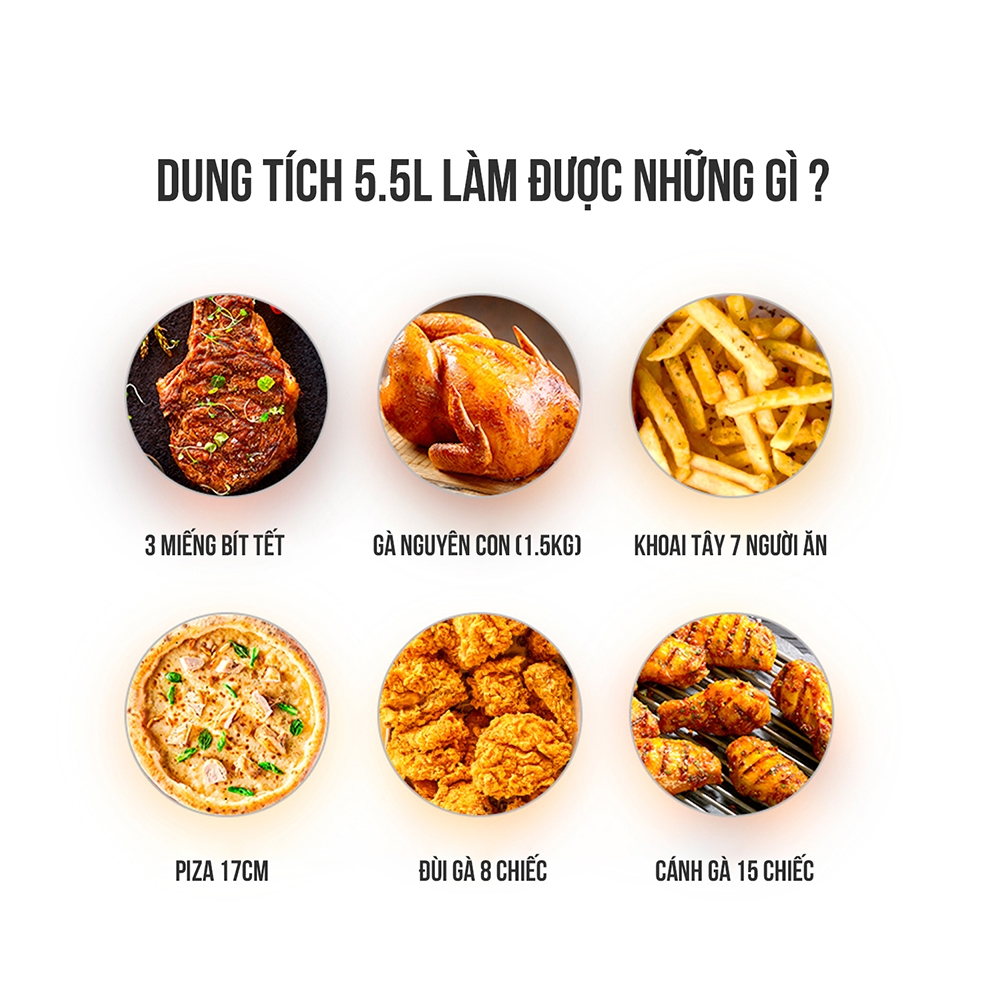 Nồi chiên không dầu Elmich AFE-3949 - Hàng Chính Hãng