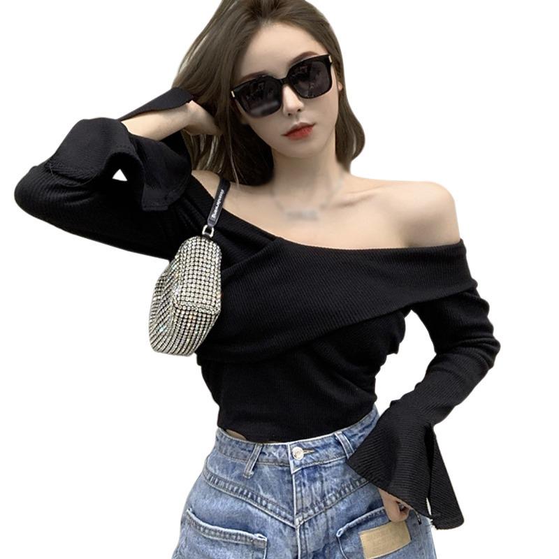 Áo Len Bẹt Vai Tay Loe Siêu Đẹp