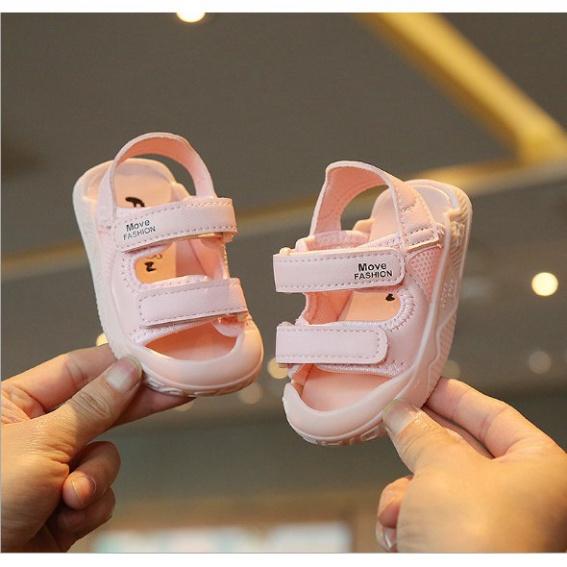 Cho Bé Sandal tập đi 2 quai trơn cho bé từ 0-2 tuổi siêu xinh