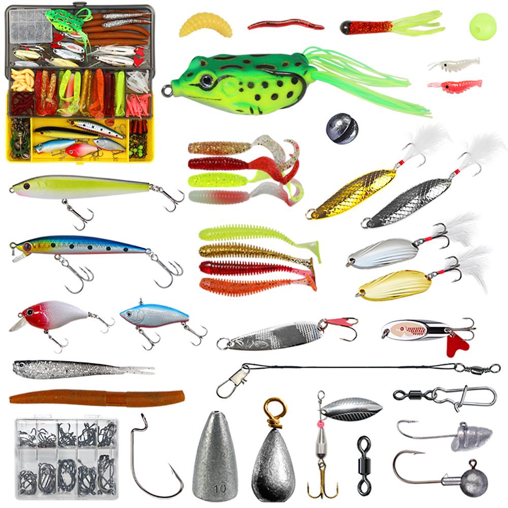 304pcs Fishing Accessories Kit Fishing Tackle Kit Fishing Gear