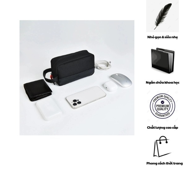 Túi Đựng Phụ Kiện Du Lịch WiWU Essen Travel Pouch Gọn Nhẹ - Tiện Nghi - Sành Điệu - Hàng Chính Hãng
