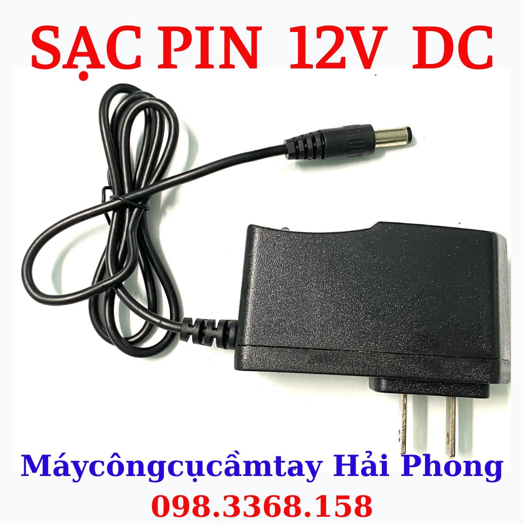 Sạc Pin 12V - 1A cho Pin máy khoan, mài ,. . Chân GIẮC GHIM F 6 mm
