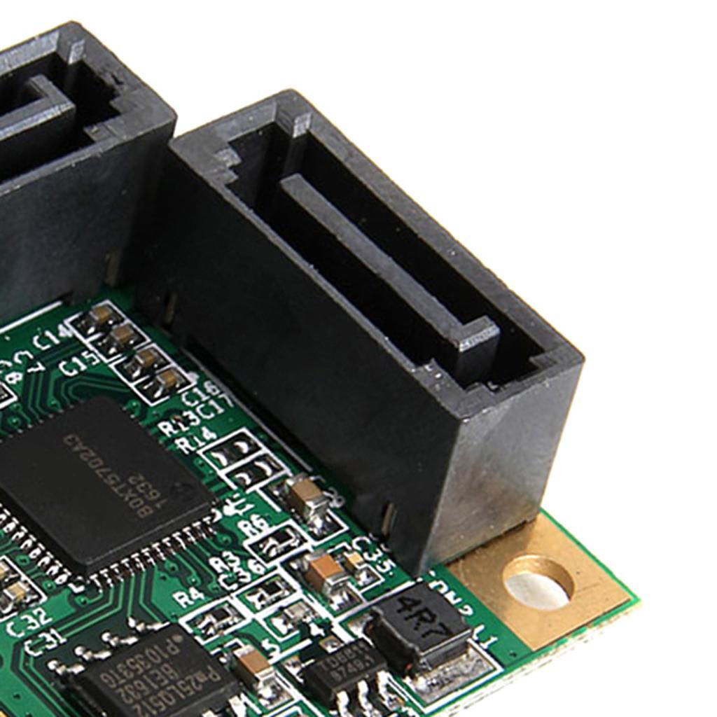 Mini PCIe  To Dual Ports  3.0 6Gb/s Expansion Card Adapter