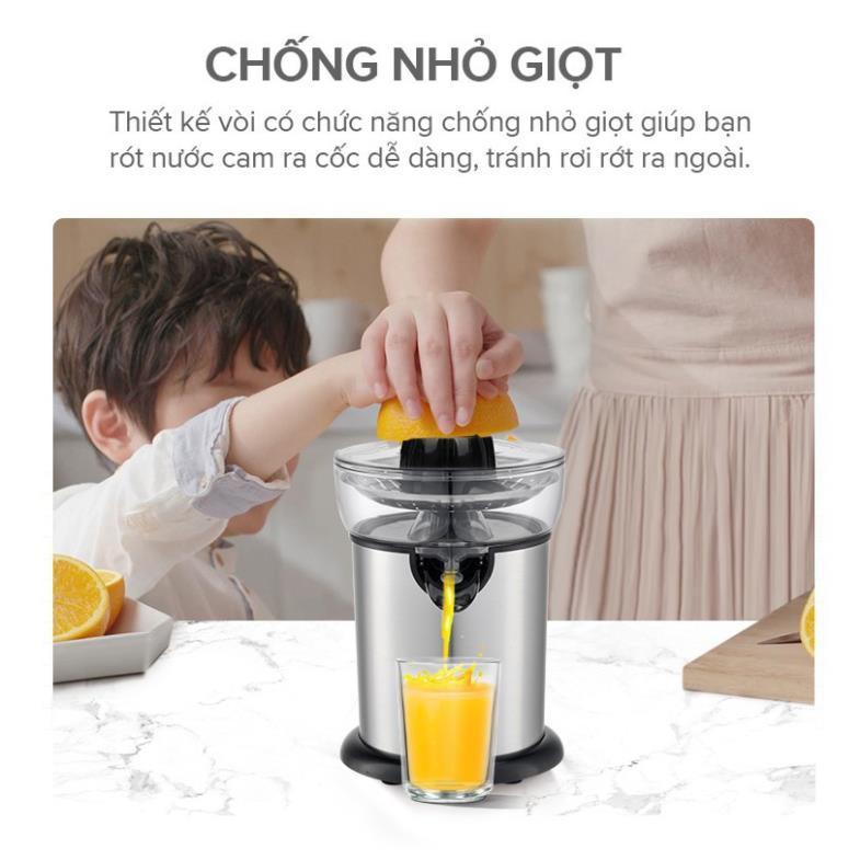 Máy Vắt Cam Sharp EJ-J130-ST công suất 130W Rót Trực Tiếp, Thép Không Gỉ - Hàng Chính Hãng